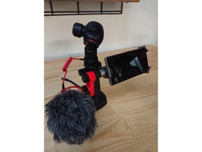 dji osmo frio sapato braço rode mic câmara 3d print model - Mito3D