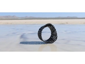 anel de voronoi a moda 3d rolamento do projeto womens 3d print model - Mito3D