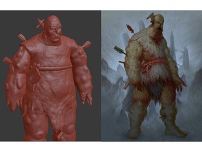 living corpse 3d printing dnd dungeons dragons gloomhaven mini miniature ogre zombie undead 3d print model - Mito3D