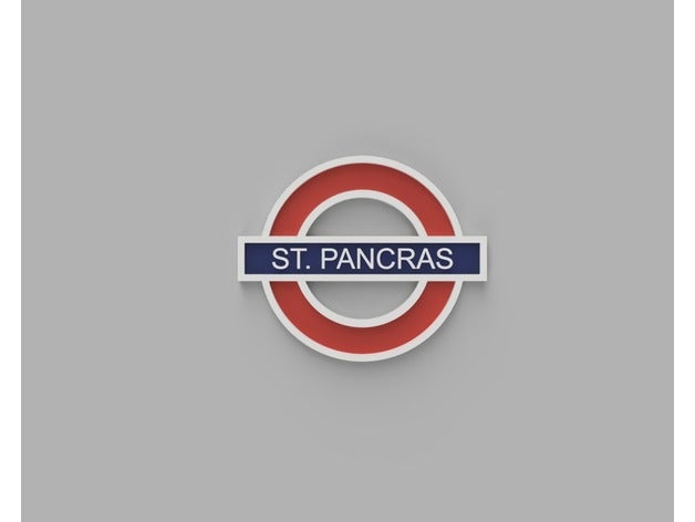 st pancras Metro işareti işaretler logoları london Londra binalar Seyahat tüp 3D print model - Mito3D