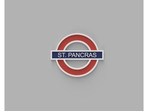 st pancras underground sign signs logos london buildings travel tube 3d print model - Mito3D