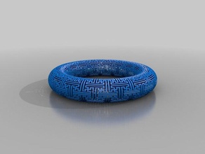 ring asiatischen Muster Skulpturen 3d print model - Mito3D