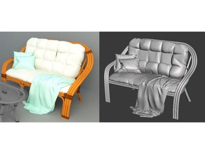 furniture sofachair0010 model 3d print model - Mito3D
