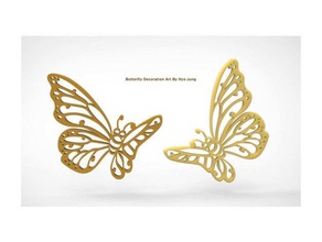 butterfly decoration art 3dmodel 3dmodeling 3d modeling cute design display frame fun funny good happy happy3d hyojung0320 minature mini photo prototype scale thing things world 3d print model - Mito3D