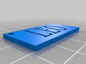 leo name tage 3d printing 3d print model - Mito3D