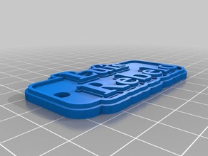özelleştirilmiş çok satırlı etiket Anahtarlık lu&iacutes rebelo benim 3d print model - Mito3D