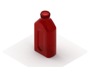 einfache Gewinde-Flasche Container soda-Flasche 3d print model - Mito3D