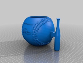 zio baseball tazza famiglia aratro di neve 3d print model - Mito3D