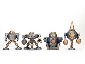 robot y compris trollbot heads model robots arms biped body boys catipillar chassis combination cusomizable feet gift gifts girls hands kit kitset legs monoped multi-part playset quadriped retro steampunk tank toys tracks triped 3d print model - Mito3D