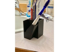 toothbrush toothpaste holder 3d printing bathroom accessories functional handy quick print useful 3d print model - Mito3D