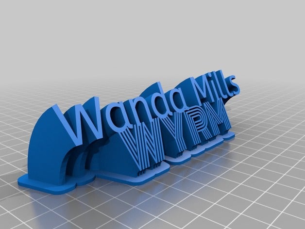 wyrm des signes les logos personnalisé 3D print model - Mito3D