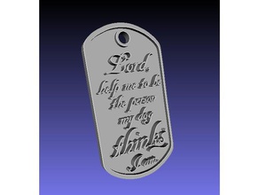 dog tag prayer accessories canine dogs dogtag dogtags god inspiration inspirational k-9 keychain keyring lord military motivation motivational necklace pray superhero 3d print model - Mito3D