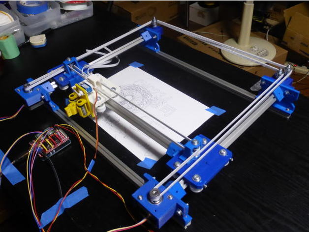 corexy pen plotter robotics 3D print model - Mito3D