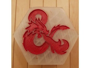 dungeons dragons dice holder box tray dragon logo storage tabletop gaming 3d print model - Mito3D
