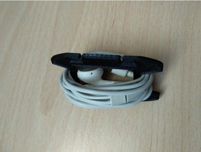 minimal headphone organizer audio cord earbud headphones holder 3d print model - Mito3D