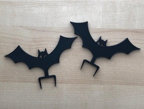 halloween bat 26mm1in cubicle wall office decoration 3d print model - Mito3D
