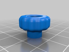 pequeño pomo de 18 mm m3 tuerca partes personalizado 3d print model - Mito3D