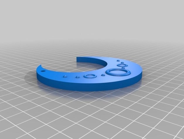 luna Kunst Mond Wand 3D print model - Mito3D