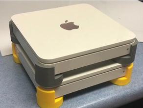 airport extreme, la cápsula del tiempo plana al estilo de apilamiento los separadores equipo apple extreme time capsule 3d print model - Mito3D