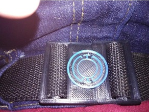 blue lantern belt buckle accessories 3d print model - Mito3D