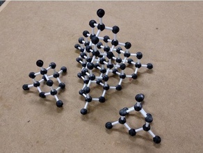 parametric tetrahedral lattice dual extrusion physics astronomy chemistry diamond molecule openscad silicon 3d print model - Mito3D