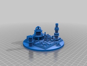 bell jar sci fi city seed78 dia 136 art customized 3d print model - Mito3D