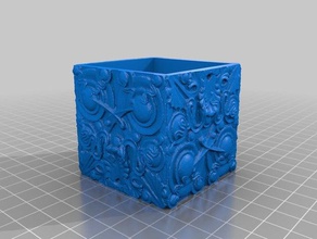 selz house tile planter usable box too decor decoration storage 3d print model - Mito3D