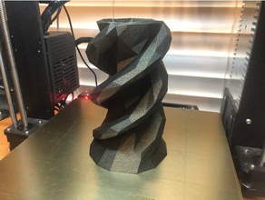 3 tête de serpent low poly vase en deux versions sculptures art jar scupture 3d print model - Mito3D