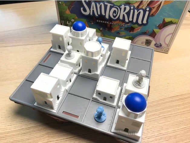 santorini-board-Spiel-gaming-board - Spielzeug Zubehör Spielplan 3D print model - Mito3D