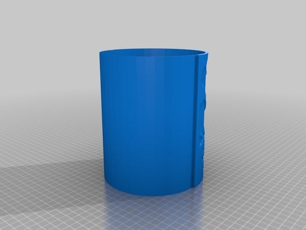 halloween 2 cylindrical lithopane 2d art customized 3D print model - Mito3D