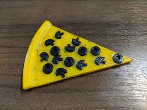 dual veggie pizza food drink extruder extrusion mushroom vegetable 3d print model - Mito3D