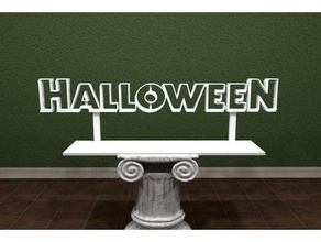 halloween logo signs logos 3d print 3dpicks art awesome free horror film mike myers movie stand standing 3d print model - Mito3D