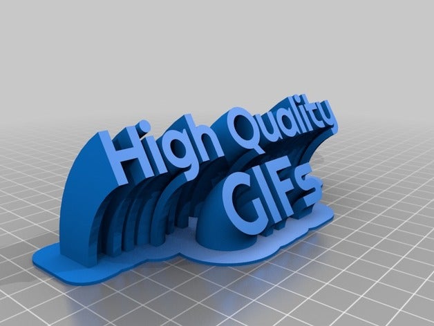 di alta qualità gif spazzare targa office personalizzato 3D print model - Mito3D