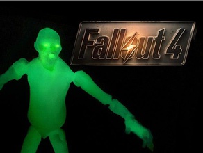 articulated fallout 4 glowing one action figure toys games ghoul glow dark halloween radioactive radposting zombie 3d print model - Mito3D