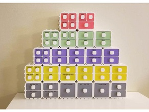 modüler çekmece remix organizasyon 3d kaplar Çekmeceler kap basılmıştır mini depolama kutusu storagebox 3d print model - Mito3D