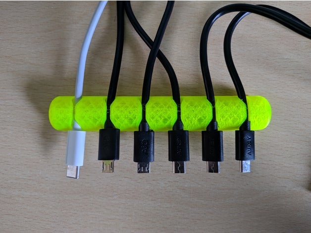 organizador de cables 6 clips los gadgets anker clip cable soporte gestión equipo la médula fácil el ipod smartphone alambre 3D print model - Mito3D