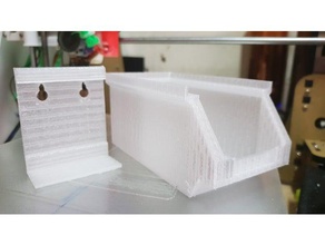 caixa empilhável de montagem na parede organização gaveta oraganizer 3d print model - Mito3D