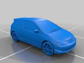 honda civic type-r veículos carro 3d print model - Mito3D
