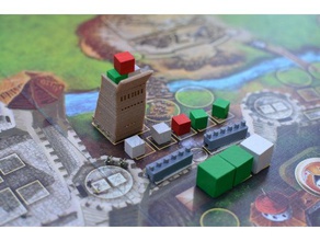 fortaleza torre de cerco boardgame componentes brinquedo acessórios 3d print model - Mito3D