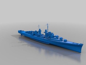 warship cl-51 atlanta 110 vehicles cruiser world warships 3d print model - Mito3D