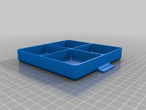 4 piani, scatola cassetto estere di testo i contenitori personalizzato 3d print model - Mito3D
