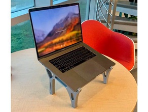 laptop stand elevated computer 3d print model - Mito3D