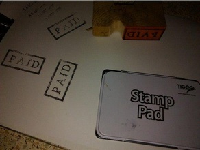 la tinta de los sellos oficina relacionados con el pago rechazar pasado etc 3d print model - Mito3D