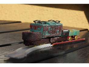 n-scale 9mm track width railway starter kit models blender created freecad crocodile inkscape krokodilen locomotive multi-material nozzle parametric prusa i3 mk3 mmu2 small toy train 3d print model - Mito3D