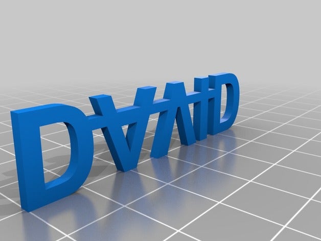 david 3d la stampante accessori nome prenom 3D print model - Mito3D
