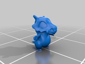 cubone las esculturas la estatuilla pkmn pokemon 3d print model - Mito3D