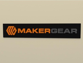 makergear longue logo multi-matériaux des signes les logos m2 3d print model - Mito3D