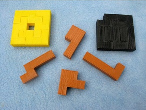simple mosaico de puzzles openscad 3d print model - Mito3D