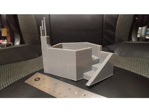 pentagonal guard tower buildings structures terrain wargame wargaming 3d print model - Mito3D