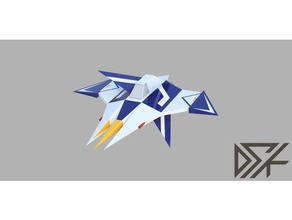 wolfen ii di star fox zero oggetti scena dsk001 nave spazio astronave 3d print model - Mito3D